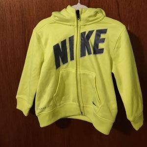 Neon Yellow Nike Therma-Fit Toddler Jacket